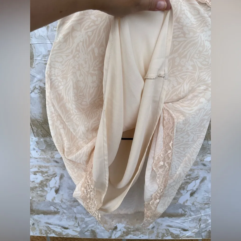 CENTRAL PARK WEST BABYDOLL HALTER NUDE LACE DRESS SIZE SMALL - Image 6