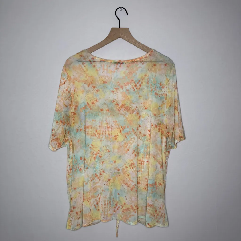 Beautiful Floral Mesh‎ Blouse Plus Size - Image 5