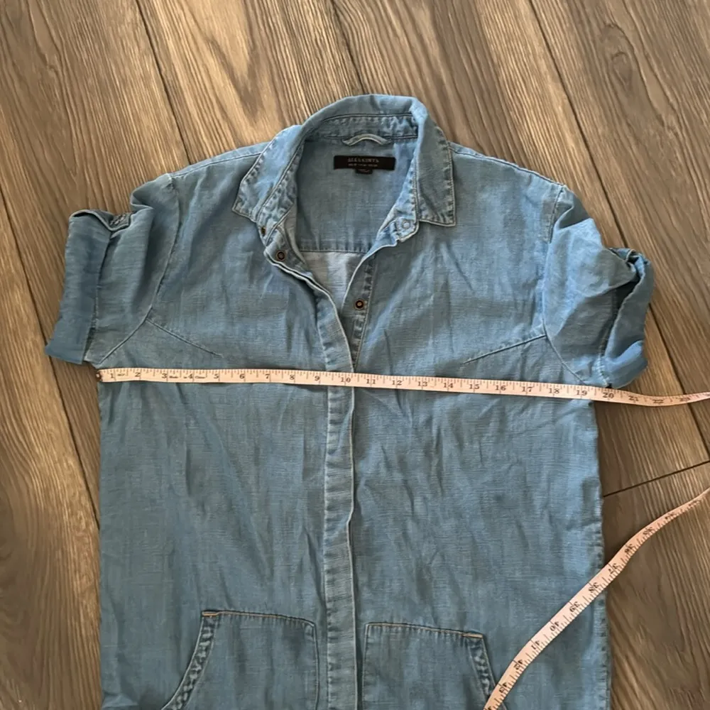 ALLSAINTS CALLA BAY SHIRT DRESS TENCEL/COTTON BLEND SIZE 4 - Image 4