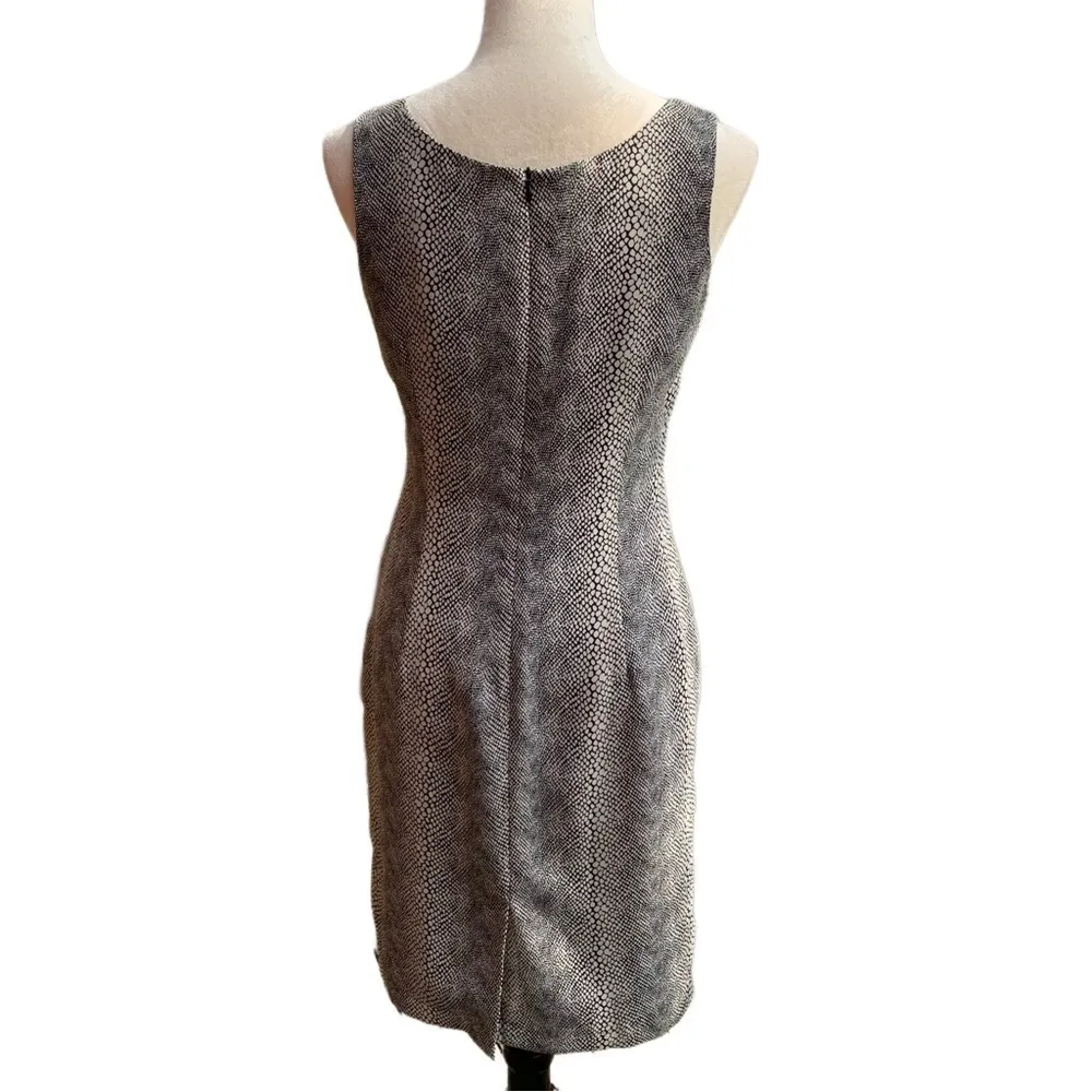 90s Vintage Joseph Ribkoff Snakeskin Print Sheath Dress Sz 6 Indie Sleeze Grunge - Image 3