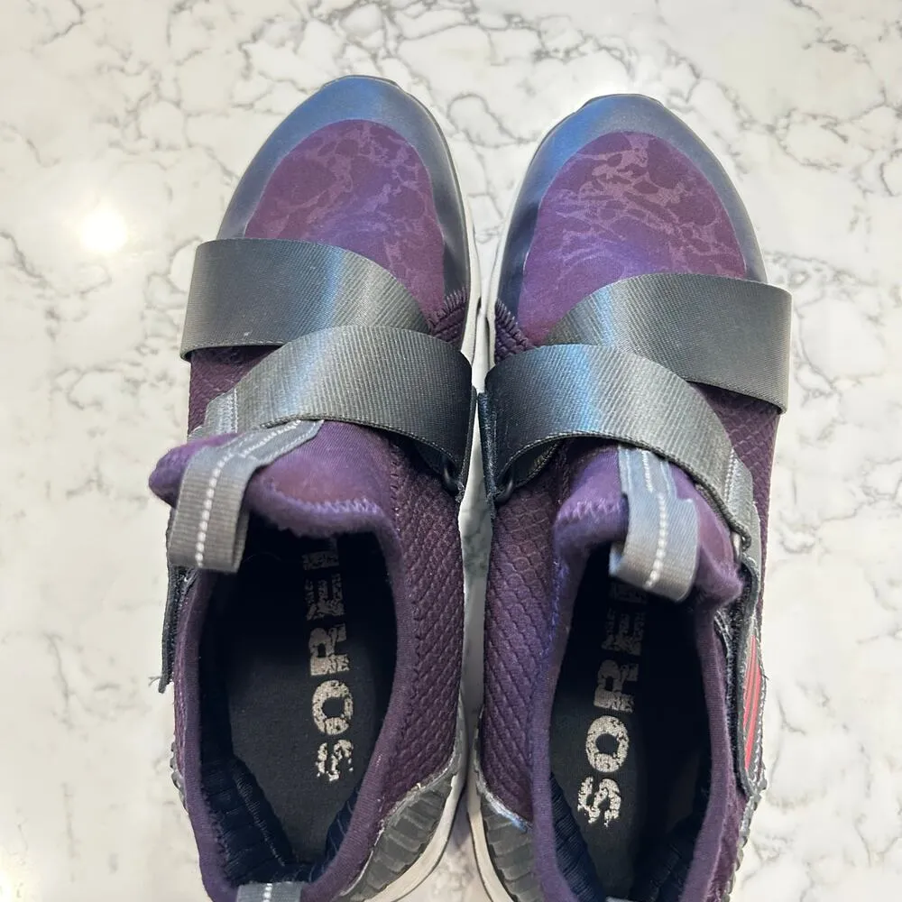 Sorel Kinetic Impact ii Purple & Black Scalloped Sole Sneaker Shoe Size 8.5 - Image 6