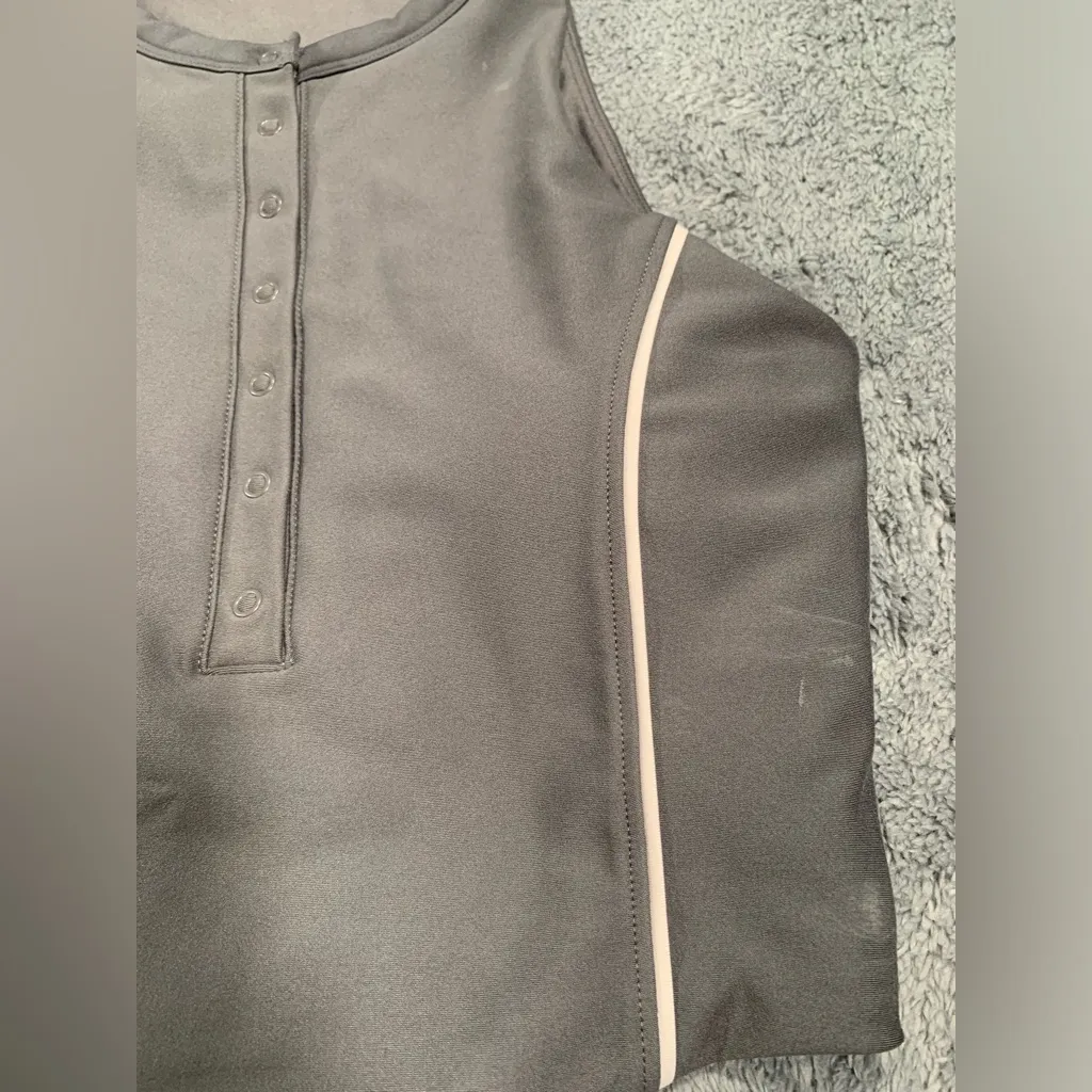 YPB Abercrombie and fitch sports bra tank top XS gray - Image 3