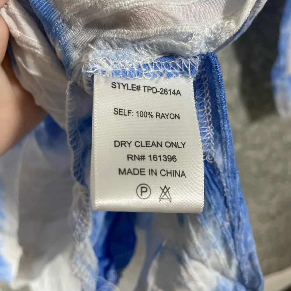 Skylar + Madison Women's Boho Chic Blue Tie Dye Tunic Top - Size Small - Artsy - Image 7