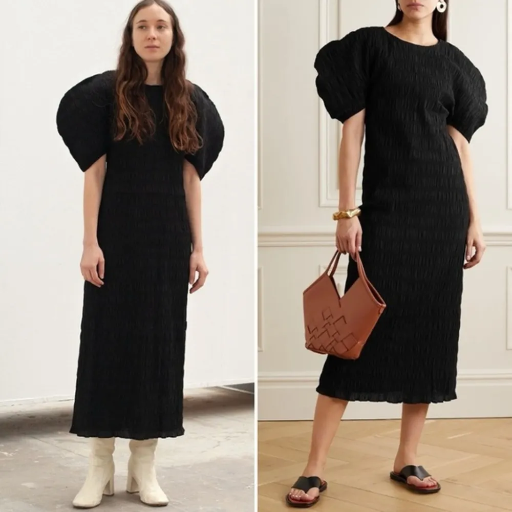 Mara‎ Hoffman Aranza Dress in Black Gauze Popcorn Size Small - Image 5