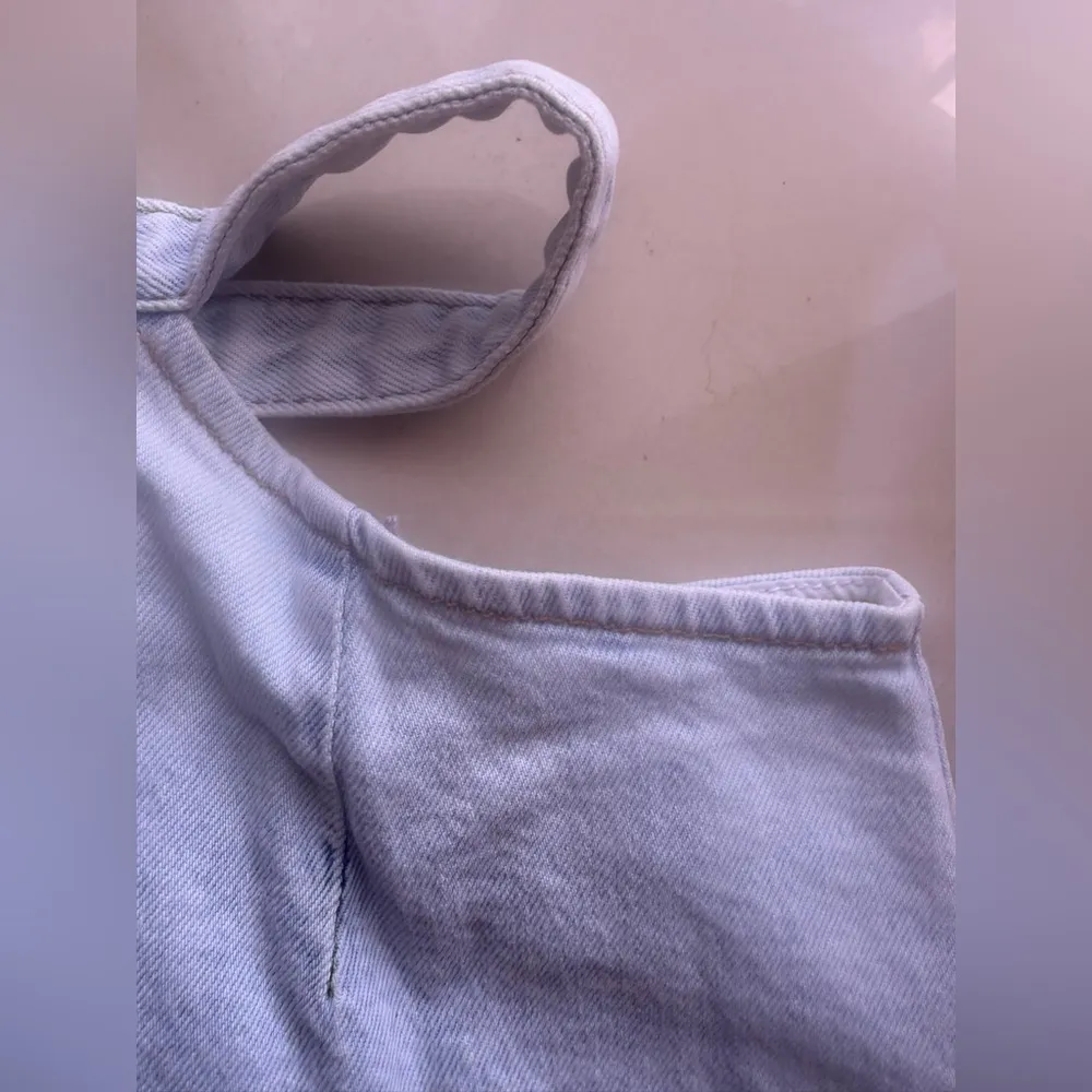 Revolve We Wore What Skirt Women M Denim Cut Out Mini Light Wash 90s Y2K Casual - Image 12