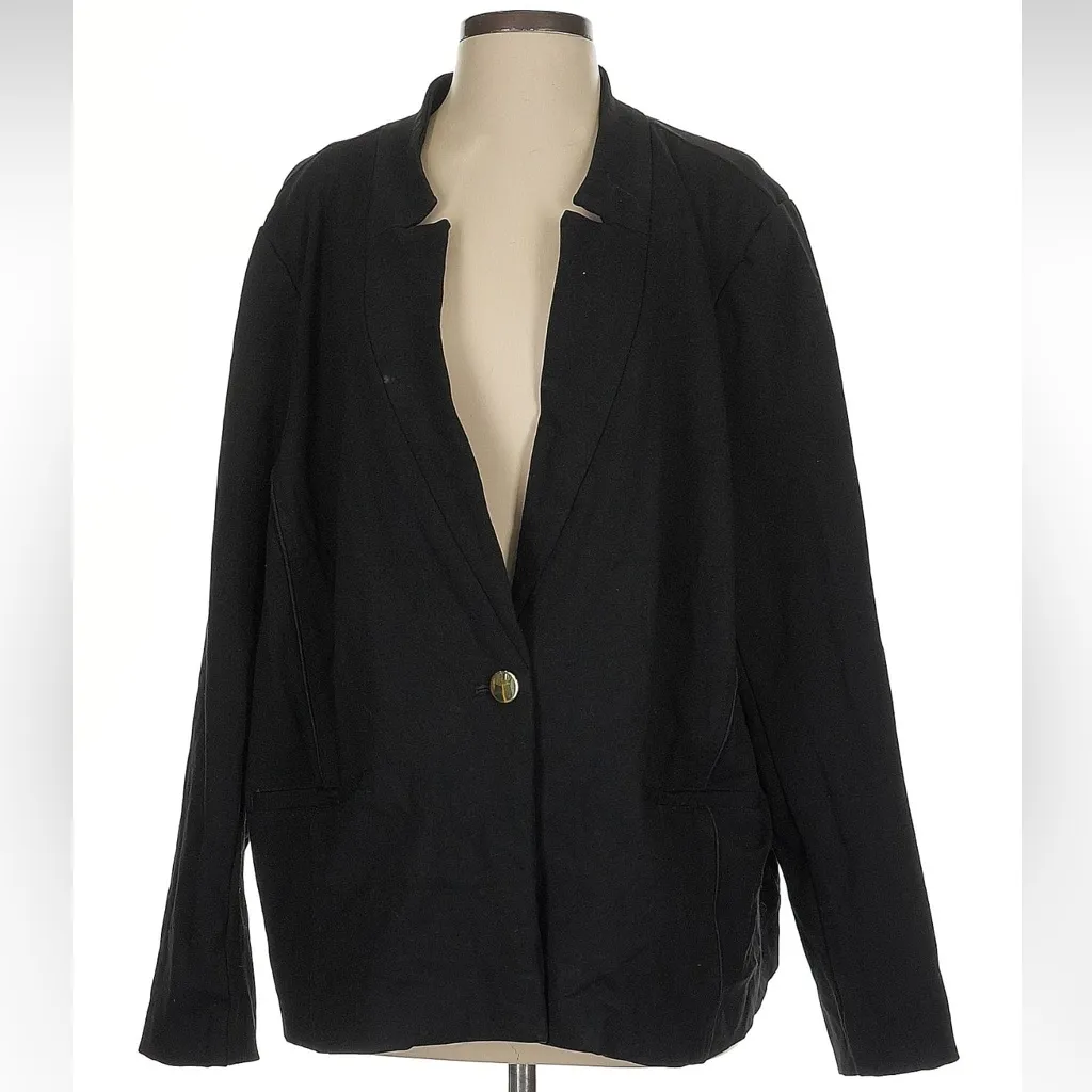 Eloquii  Women's Plus Size 26 The Ultimate Stretch One Button Blazer Career Chic - Image 2