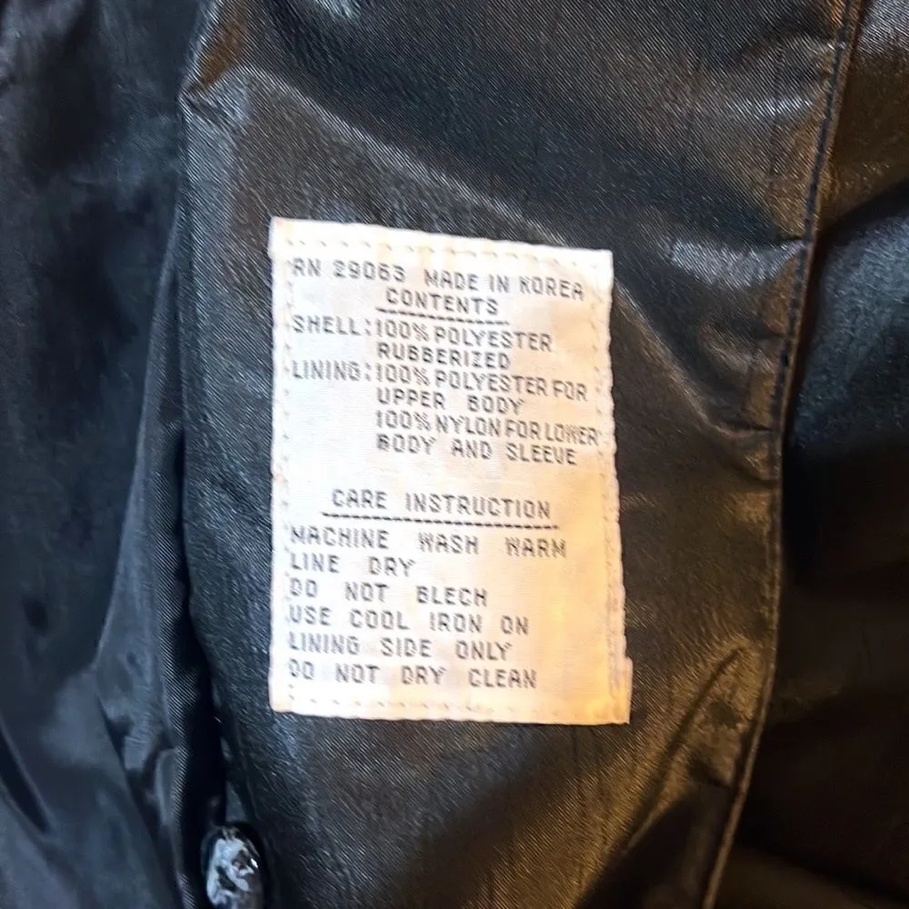 Vintage Laura Winston Trench Coat, Women’s Size 5/6, Black - Image 9