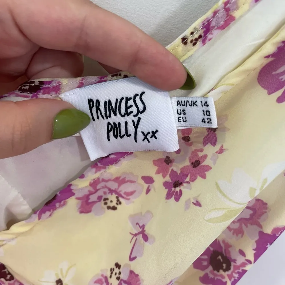 Princess Polly Floral Dress with Purple Accents Sz 10 - Image 3