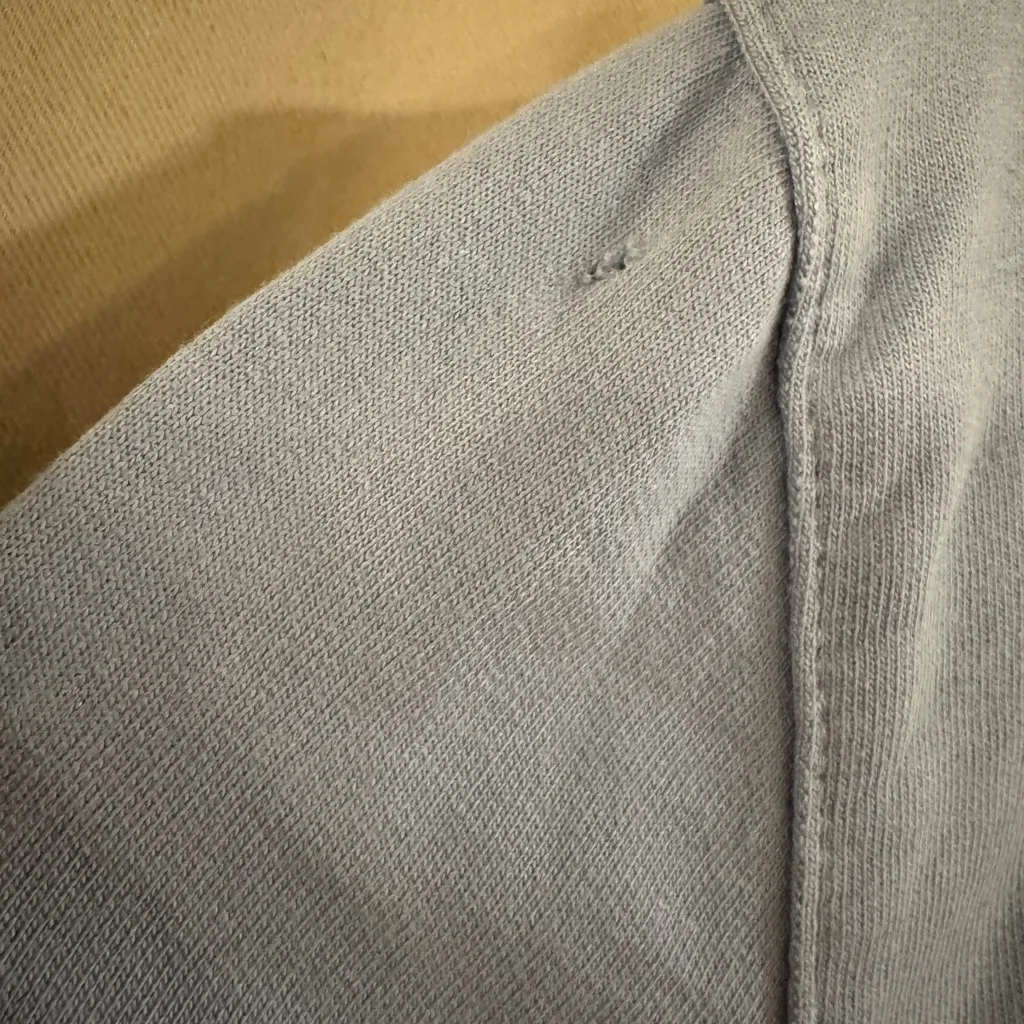 Alfred Dunner Light Gray Knit Top Blue Size L - Image 3