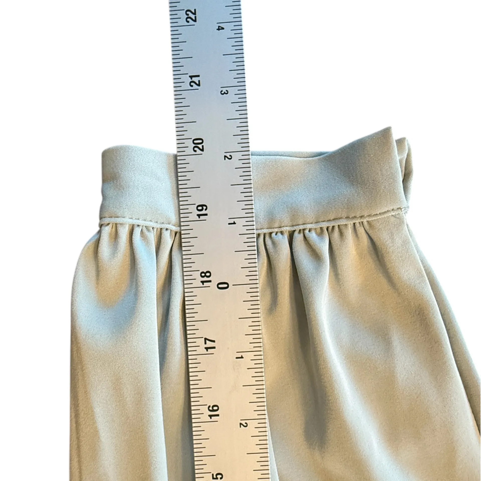 Sister Jane Blouse Sage Green Pleated Button Up Long Sleeve Women’s Size Small - Image 10