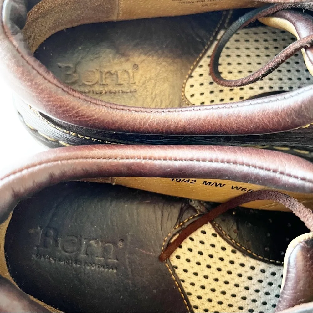 Born Ravine Brown Leather Laceup Brogues Oxfords Women’s Size 10 EU 42 Chunky - Image 7