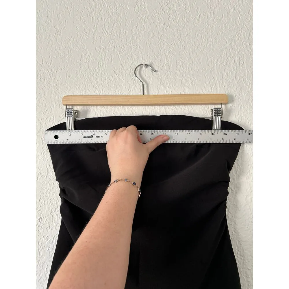 Commense Strapless Contrast Pleated Maxi Dress Size M NWT Size M - Image 3