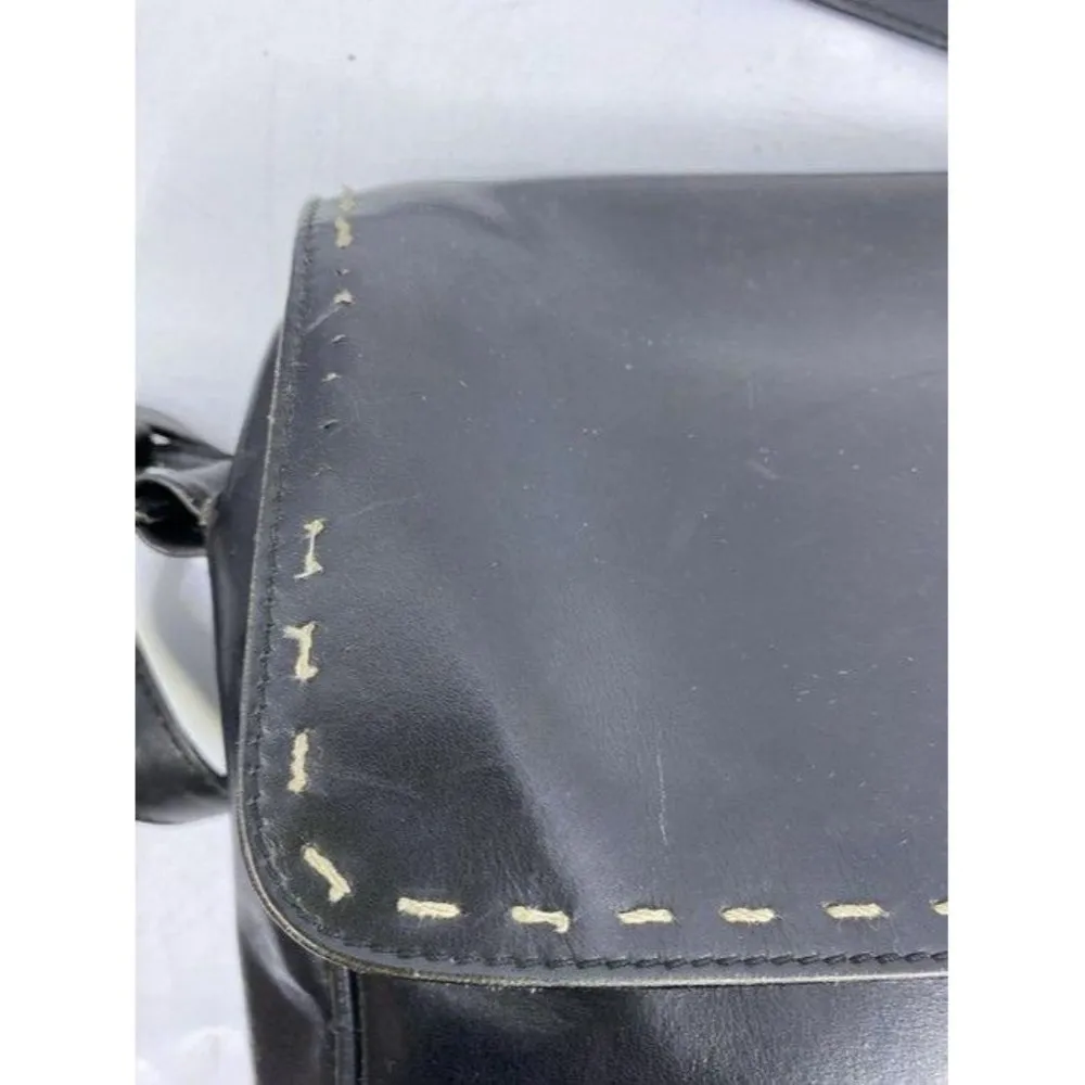 prada vintage black leather cross body bag - Image 6