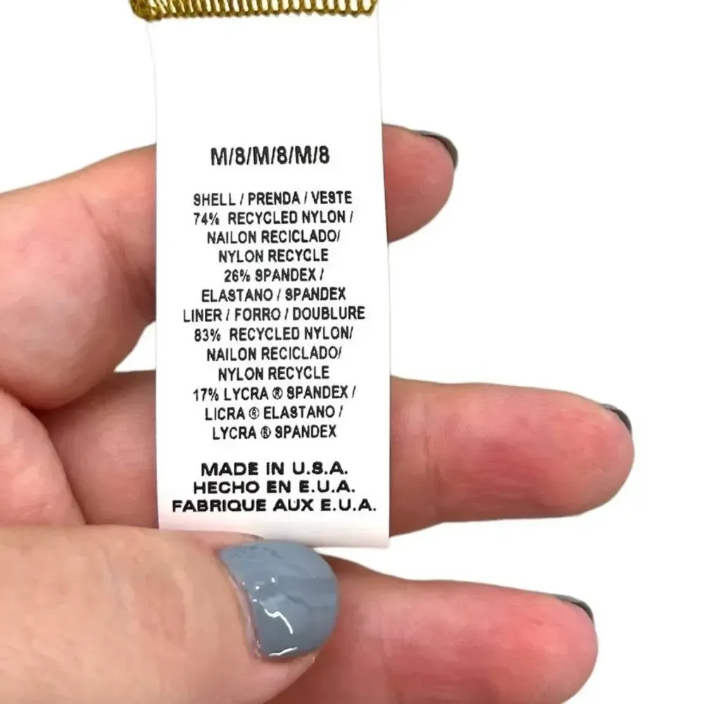 Vitamin A Sol Bikini Top Matcha Variegated EcoRib Size 8‎ / Medium - Image 13