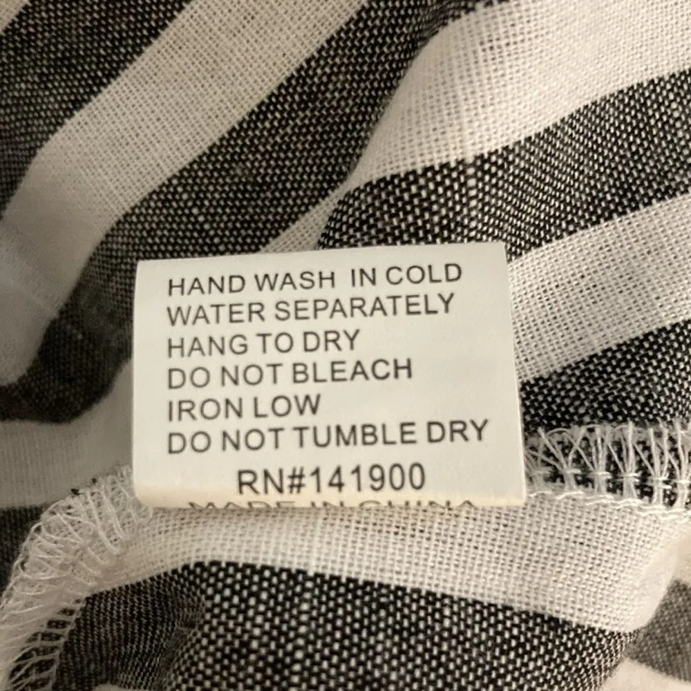 Velzera Striped Off Shoulder Vibrant Floral Embroidered Dress Medium - Image 14