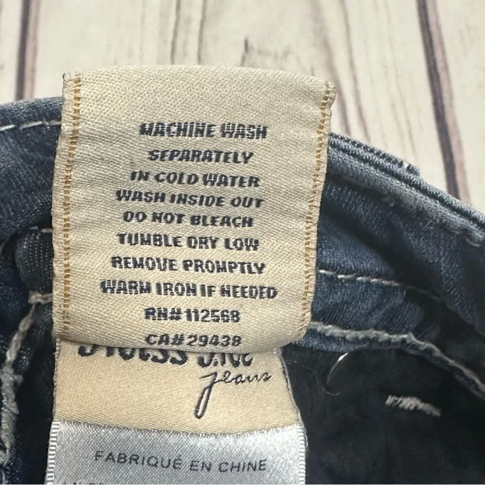 Miss Me Jeans Size 26 Signature Skinny Low Rise Flap Pockets Embroidered Biker - Image 13