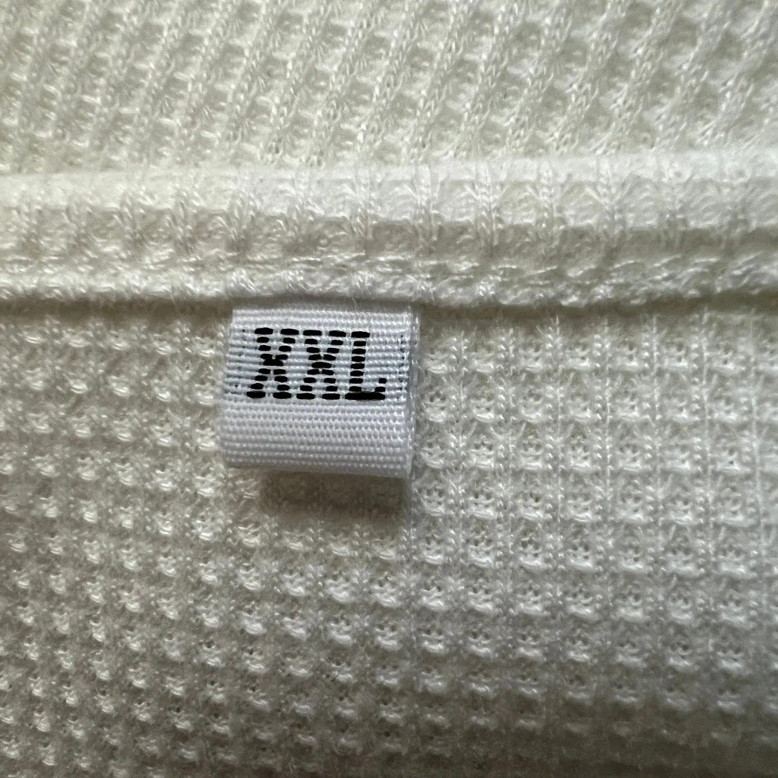 Waffle Knit Lace Sweater Womens XXL Stretch Modest Romantic Boho Clean Polished White - Image 2