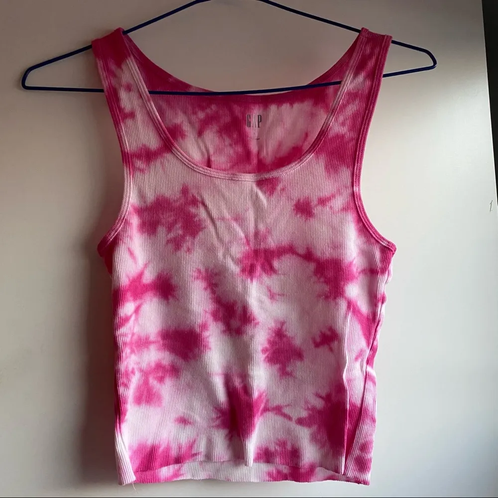 Pink tie dye tank top - Image 2