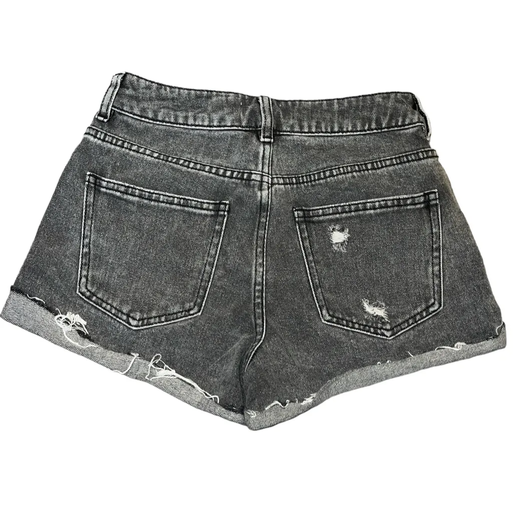 PacSun Gray Denim Mom Shorts - Image 4