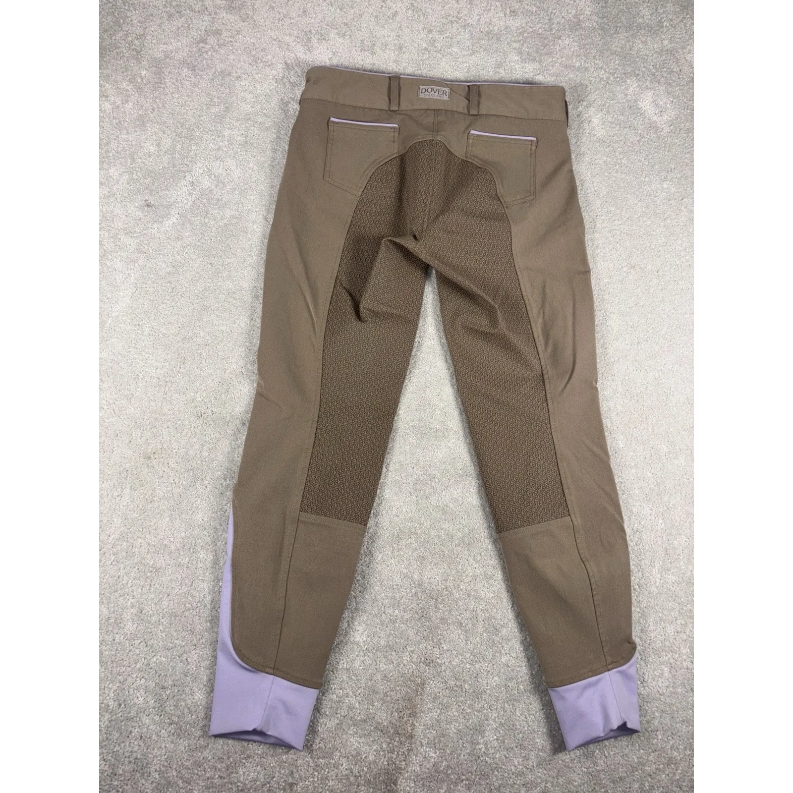 Dover Saddlery Tan Wellesley Piped Silcone Full Seat Breech Pants Sz 28 EUC - Image 6