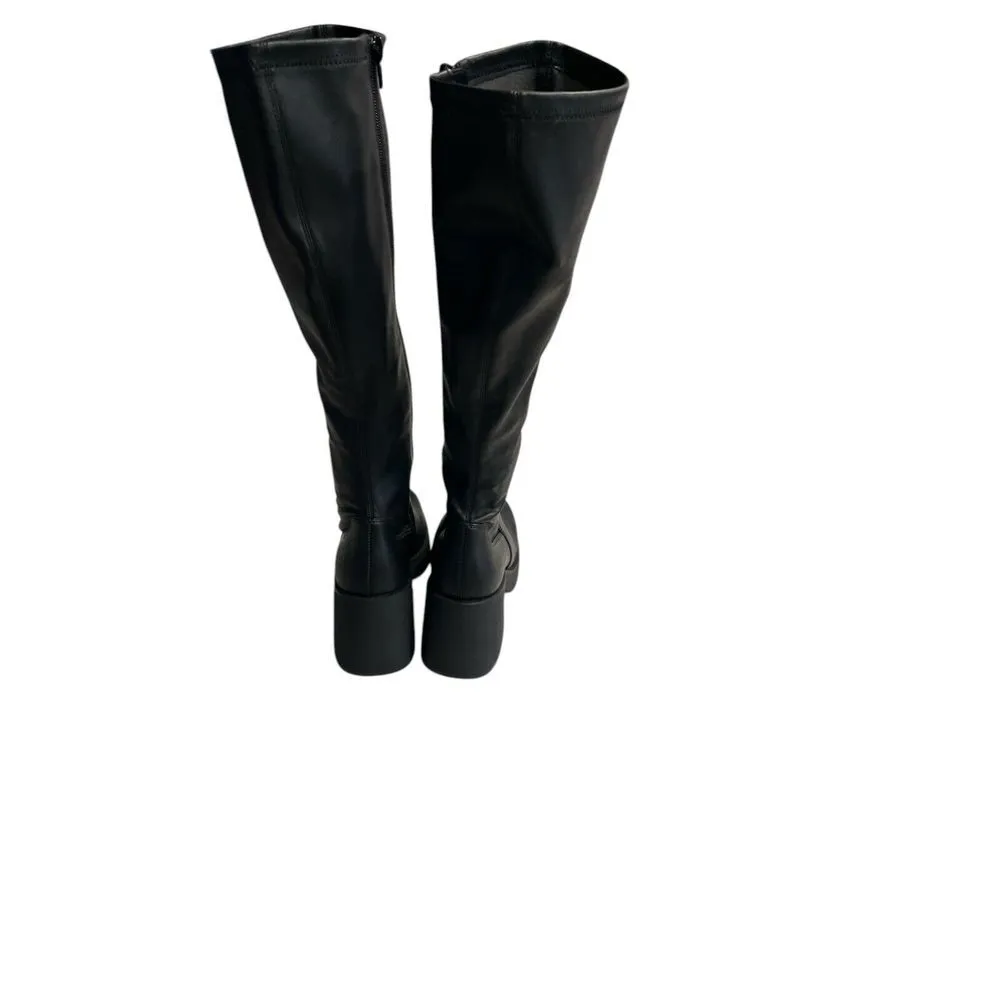 NWT Steve Madden Platform‎ Black Heeled Boots Women Size 6.5 Bailey - Image 8