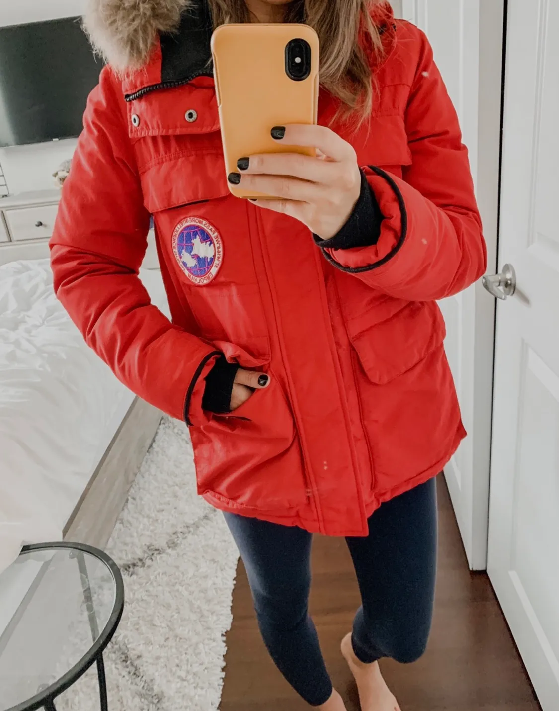 Empolham Hooded Parka Ski Snowboard Jacket Red - Image 5