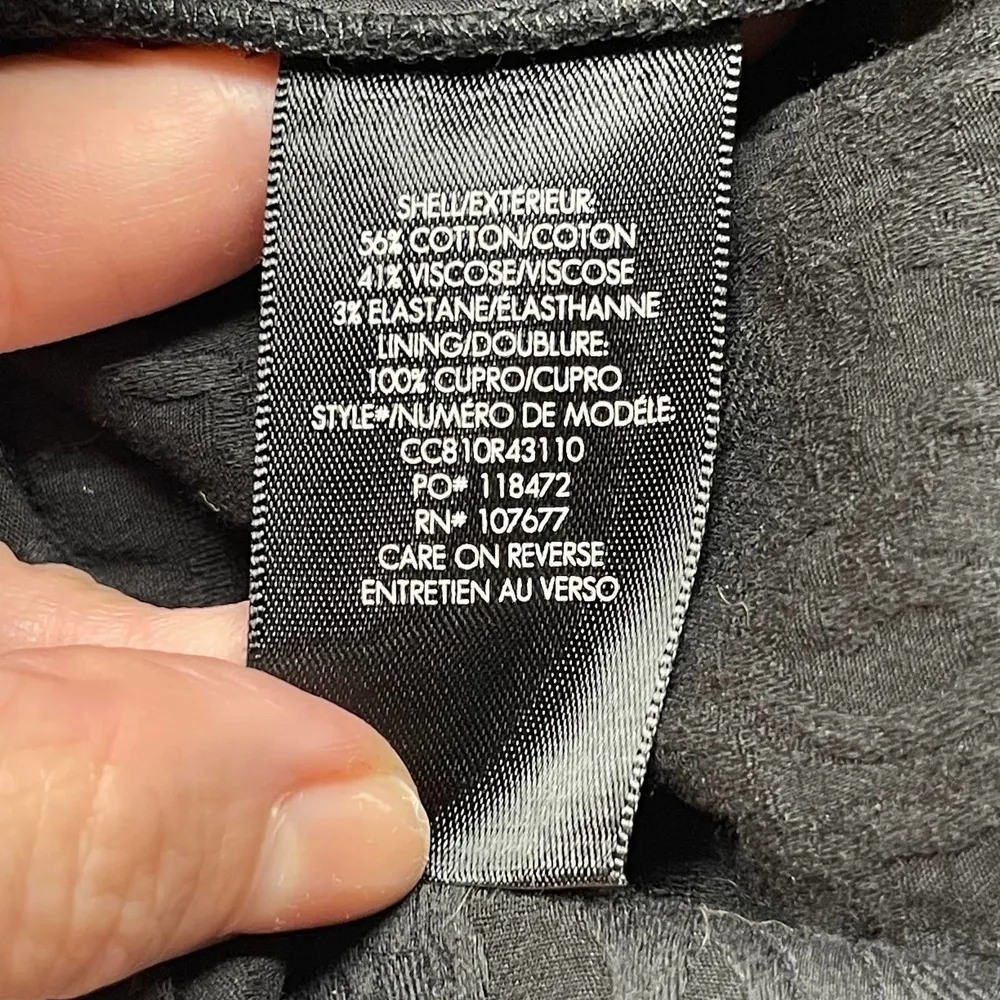 Alice + Olivia Black Textured Scroll Print Jacquard Dress Trousers Pants Size 6 - Image 15