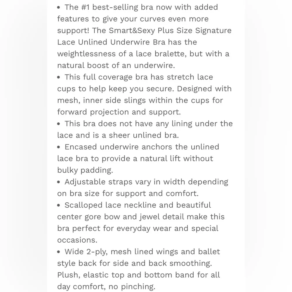 Signature Lace Unlined Underwire Bra - Image 6