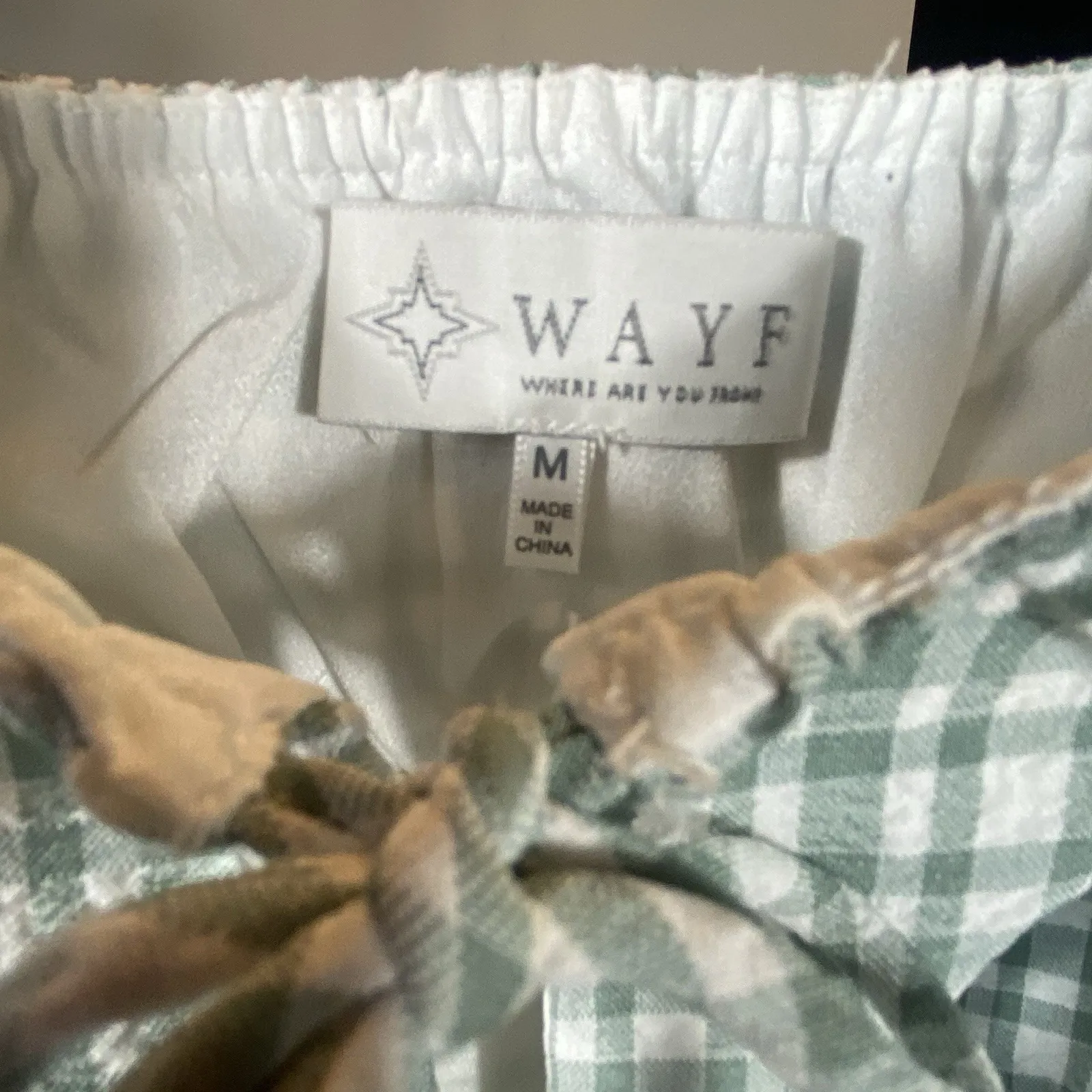 Wayf Smocked Waist Top Ruffle Sleeve Medium Farm‎ Girl Beach Summer Fun Cropped - Image 11