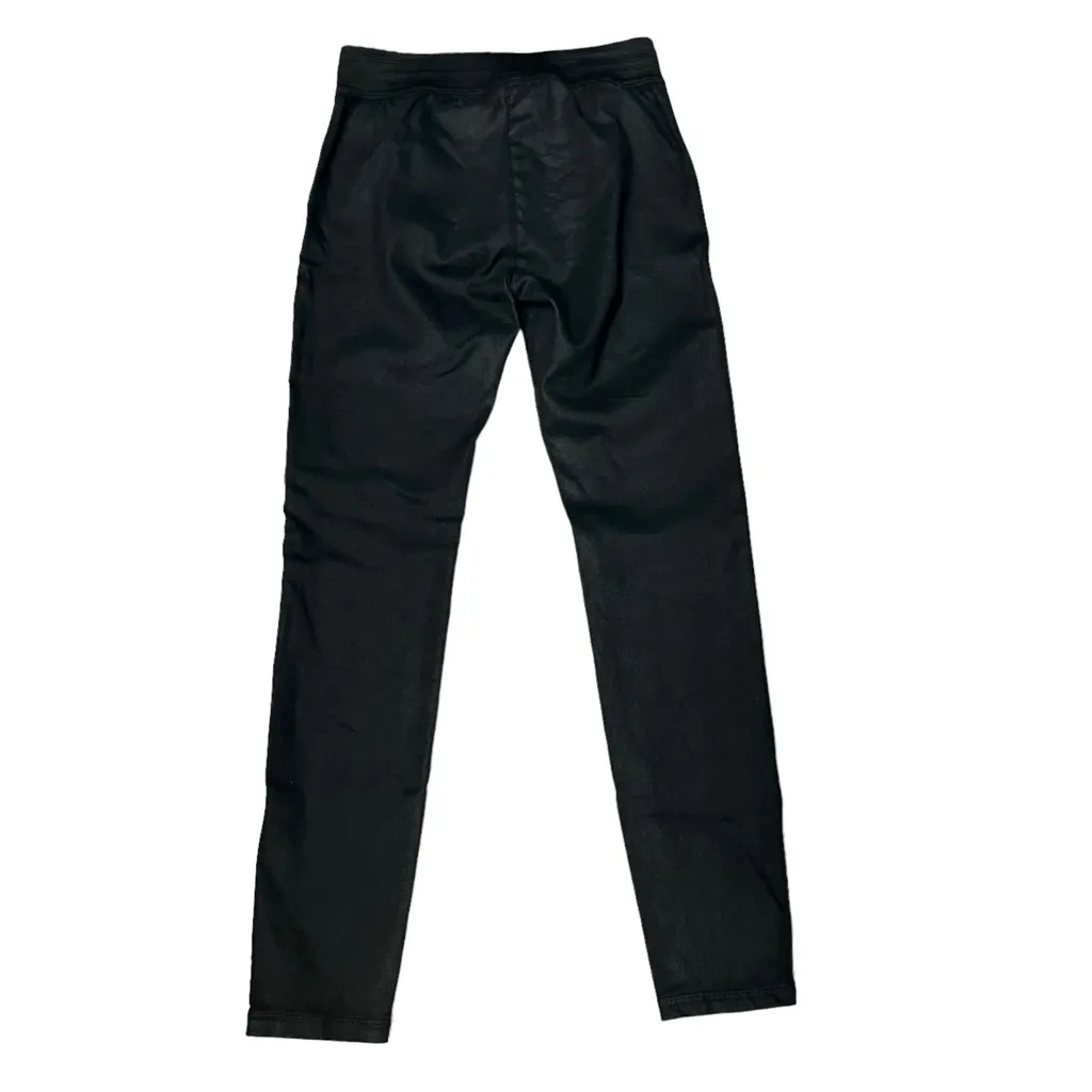 Citizens Of Humanity Greyson Coated Denim Legging Mid-Rise‎ Black Suedette 31 - Image 3