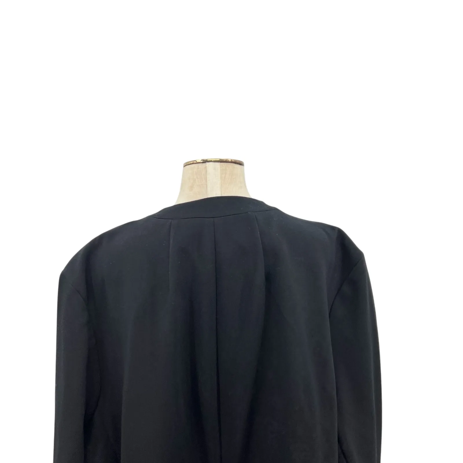 Spanx Perfect Collarless Blazer Jacket Ponte Knit Black Plus Size 2X - Image 12