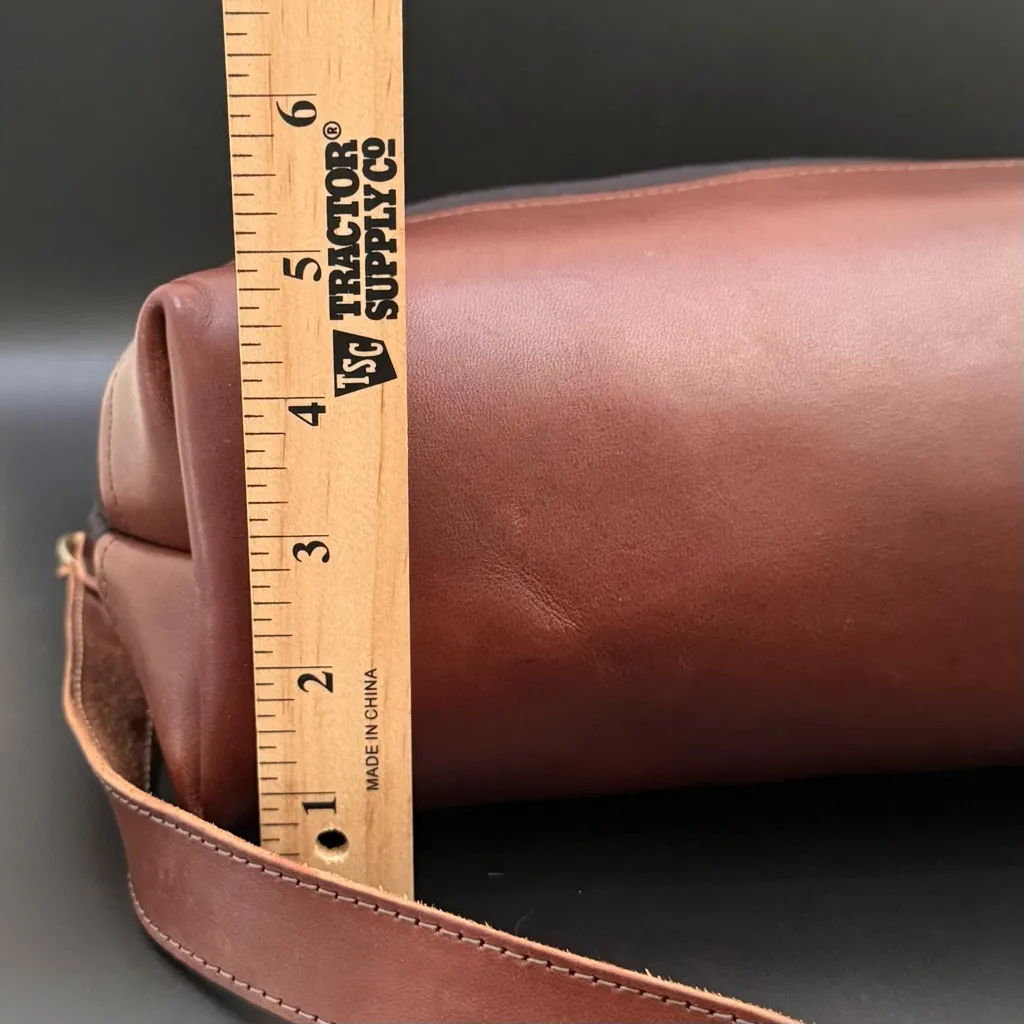 R. RIVETER Black Washed Canvas + Brown Leather Otto Tote Crossbody Bag - Image 11