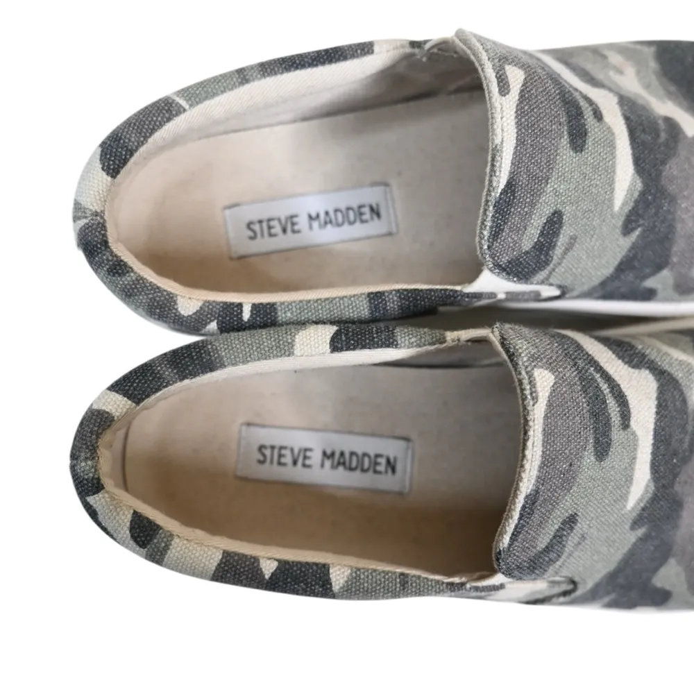 Steve Madden Womens 6.5 Gills-C Camouflage Slip-On Sneakers - Image 6