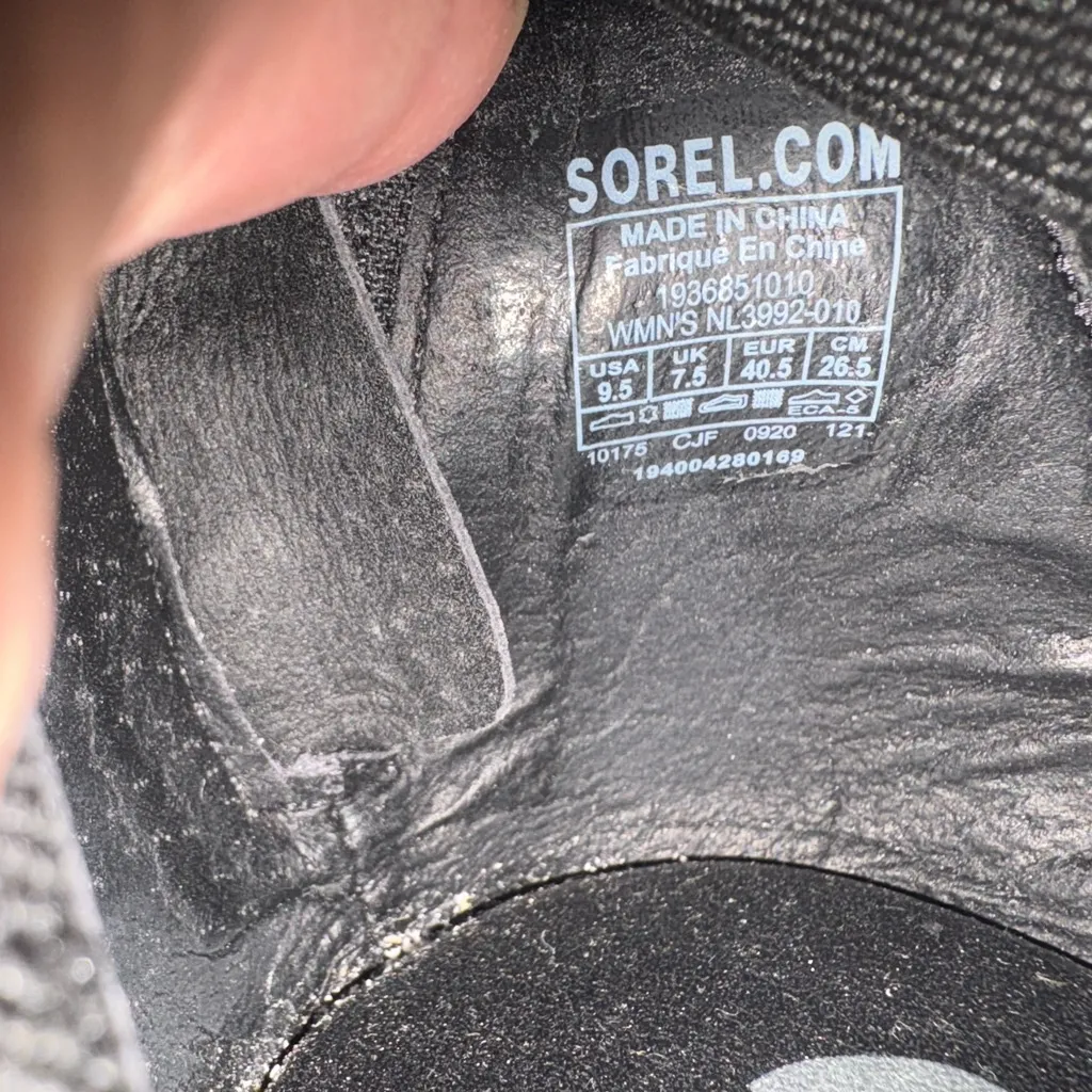 Sorel Cameron Flatform Ankle Strap leather Sandal black sz 9.5 - Image 6