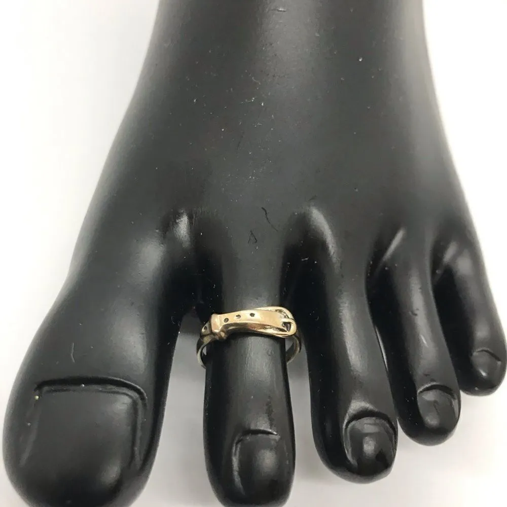 Sterling Silver Buckle Adjustable Toe Ring NWT - Image 2