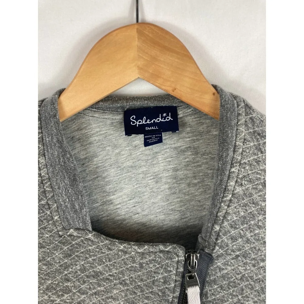 Splendid Asymmetrical Zip Up Sweatshirt Jacket S - Image 2