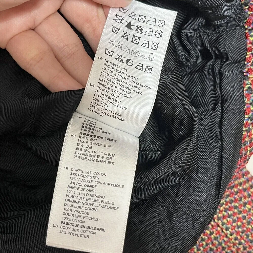 Sandro  Paris Violaine Tweed Jacket Women’s Size Medium Career Full Zip Sparkle - Image 10