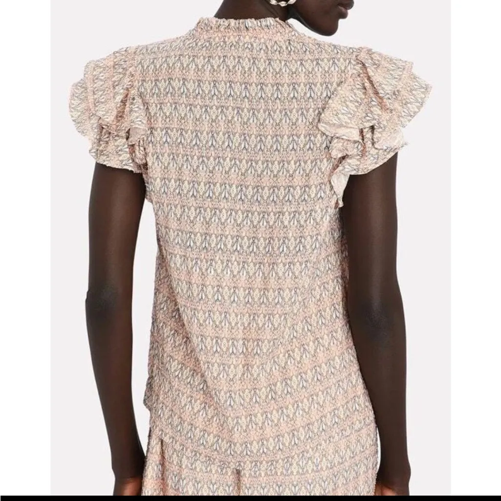 INTERMIX Valora ruffled fil coupe top‎ 4 - Image 2