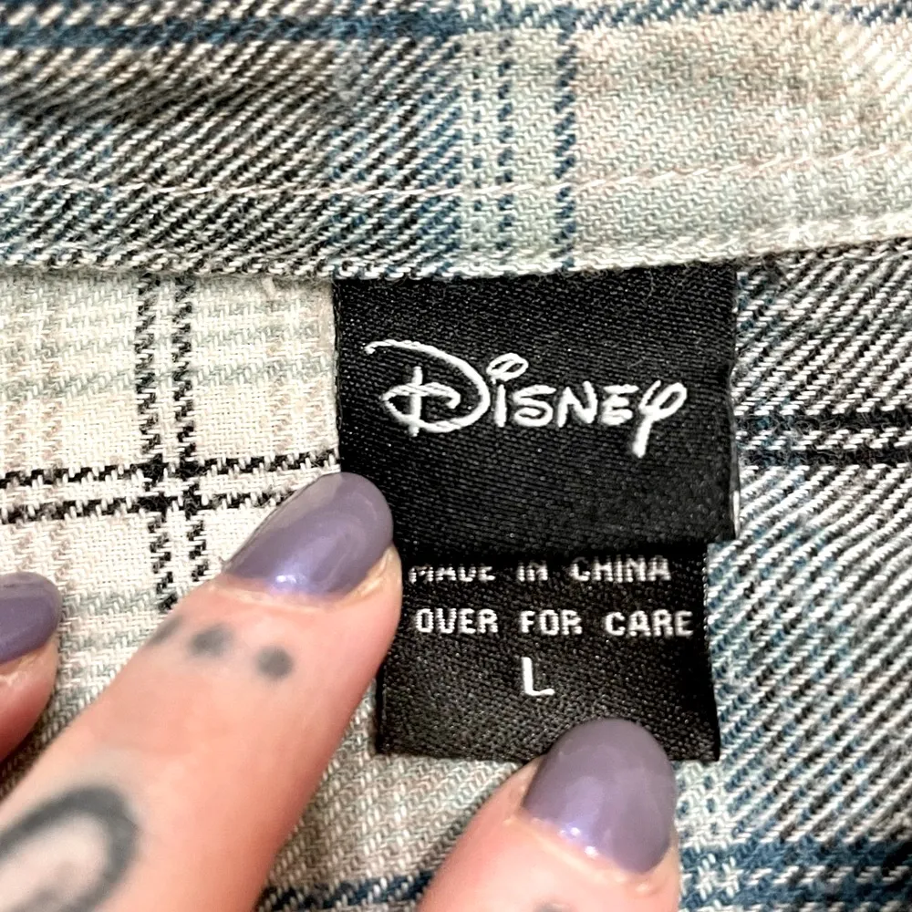 Disney Peter pan Neverland plaid button up - Image 5