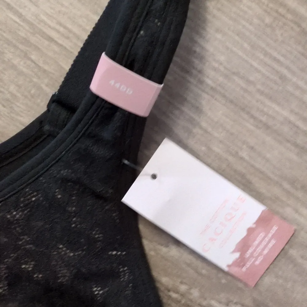 Cacique Black The Cotton Collection Unlined Full Coverage No Wire Size 44DD - Image 2