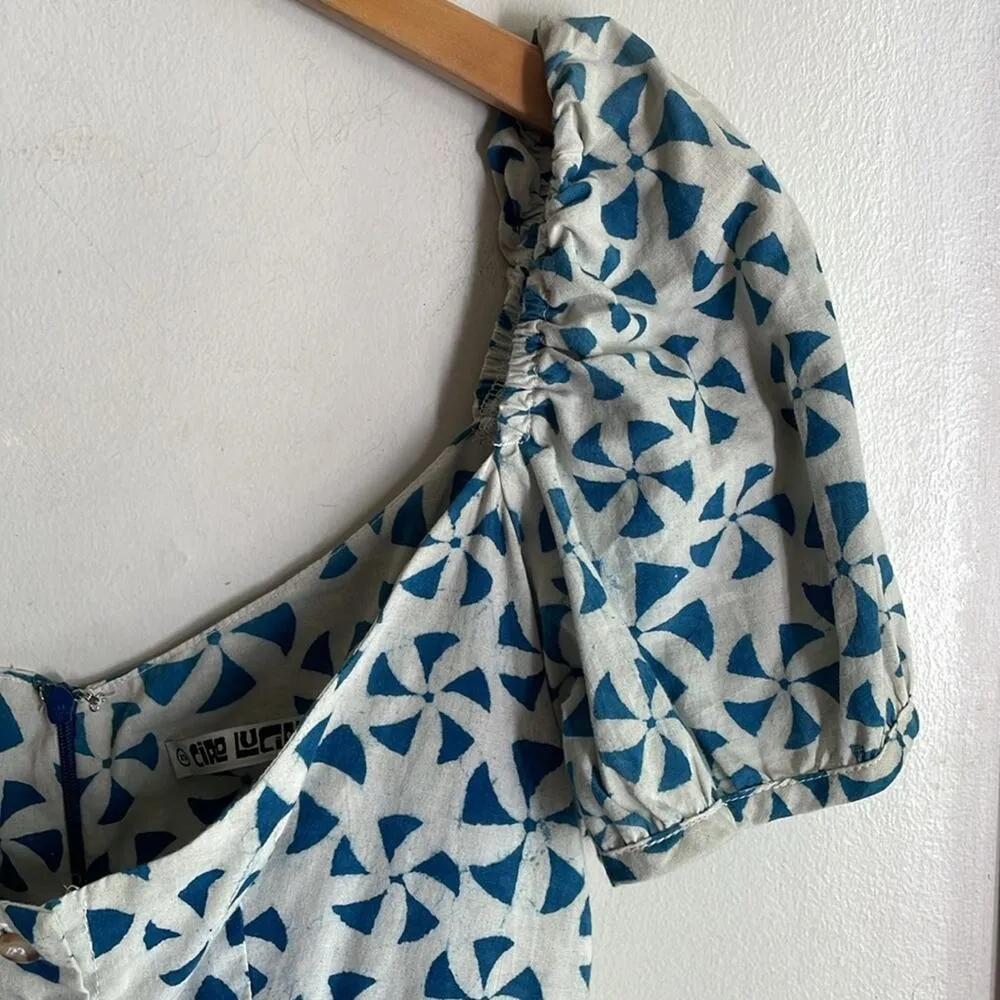 ciao lucia Diana Printed Cotton Dress Pinwheel White Size XS - Image 5