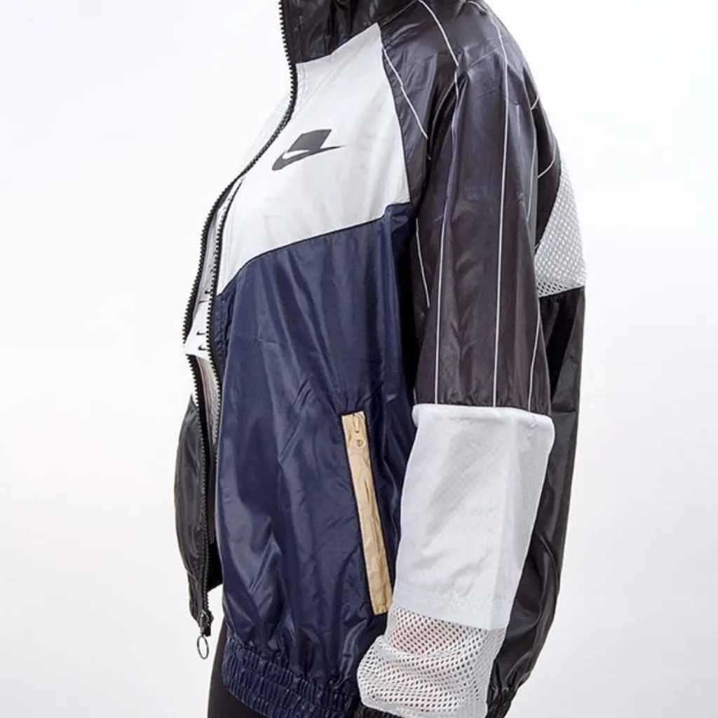 Nike Women's sportweat Patchwork Track Jacket Black,Blue,WhiteEdgy Streetwear - Image 6