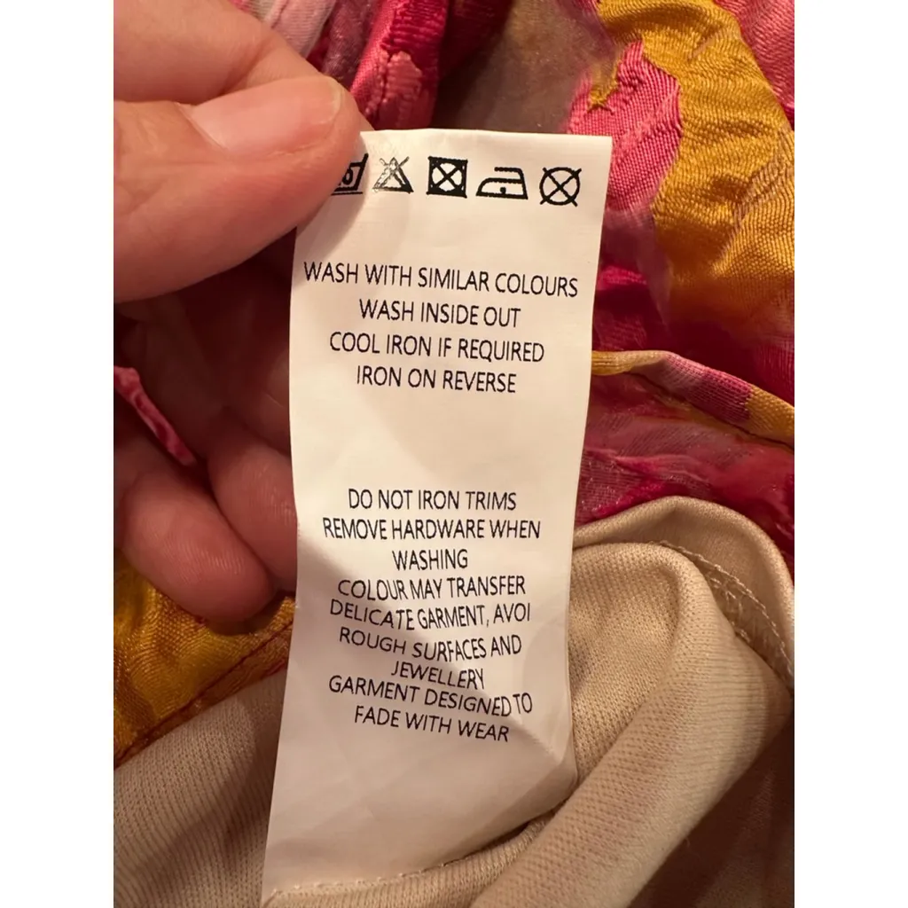 Women's Showpo One Shoulder Dress, Size 0, Pink & Gold Floral - Image 13