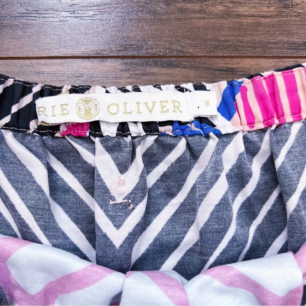 Marie Oliver • Off Shoulder Blouse geometric tribal print silk cotton top - Image 3