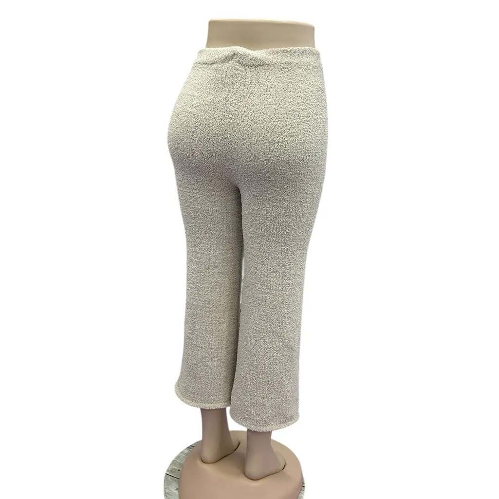 MorrisDay The Label Cream Cozy Knit Lounge Pants Soft Texture High Waist Pull On Tan - Image 7