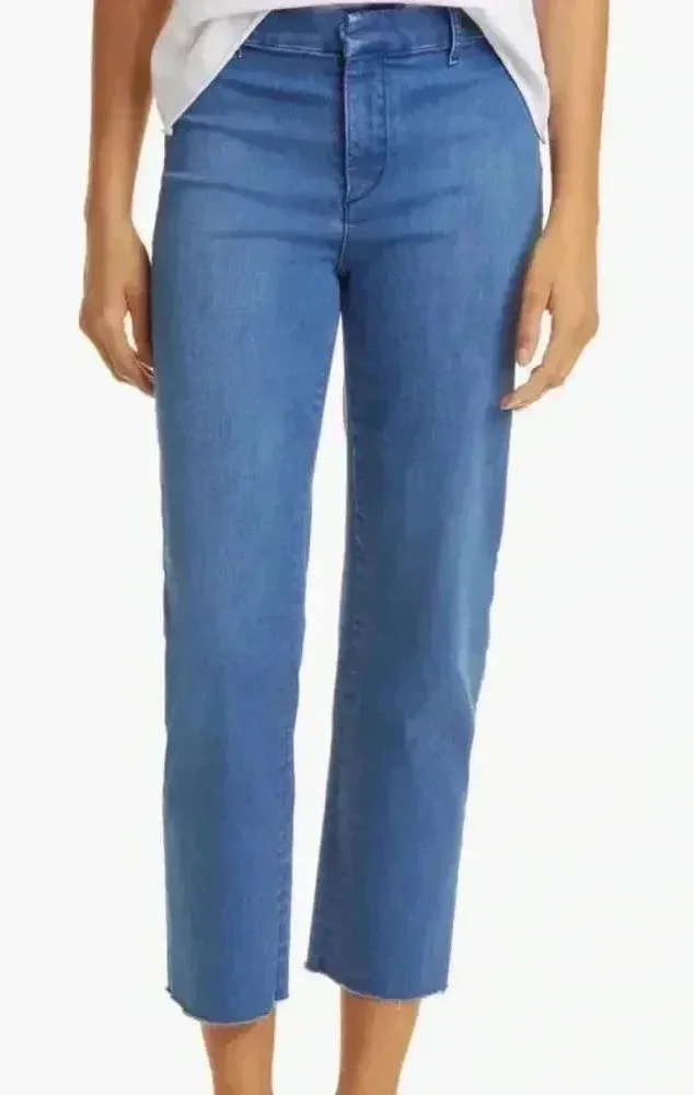 NWT Frank & Eileen Kinsale Performance Crop Pants Jeans Blue 4 - Image 1