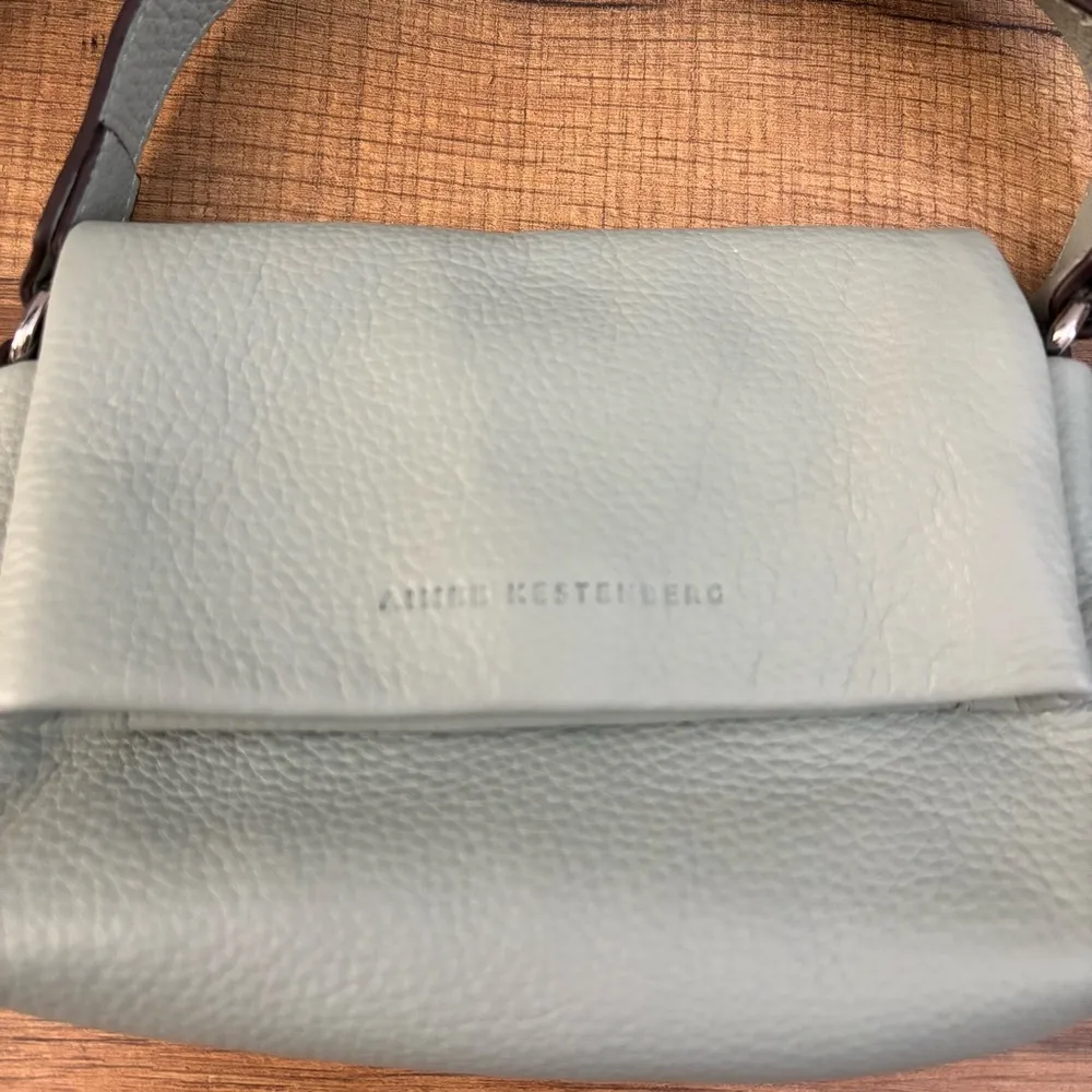 Aimee Kestenberg Leather Handbag Preston Mini Crossbody Mint Green Purse - Image 4