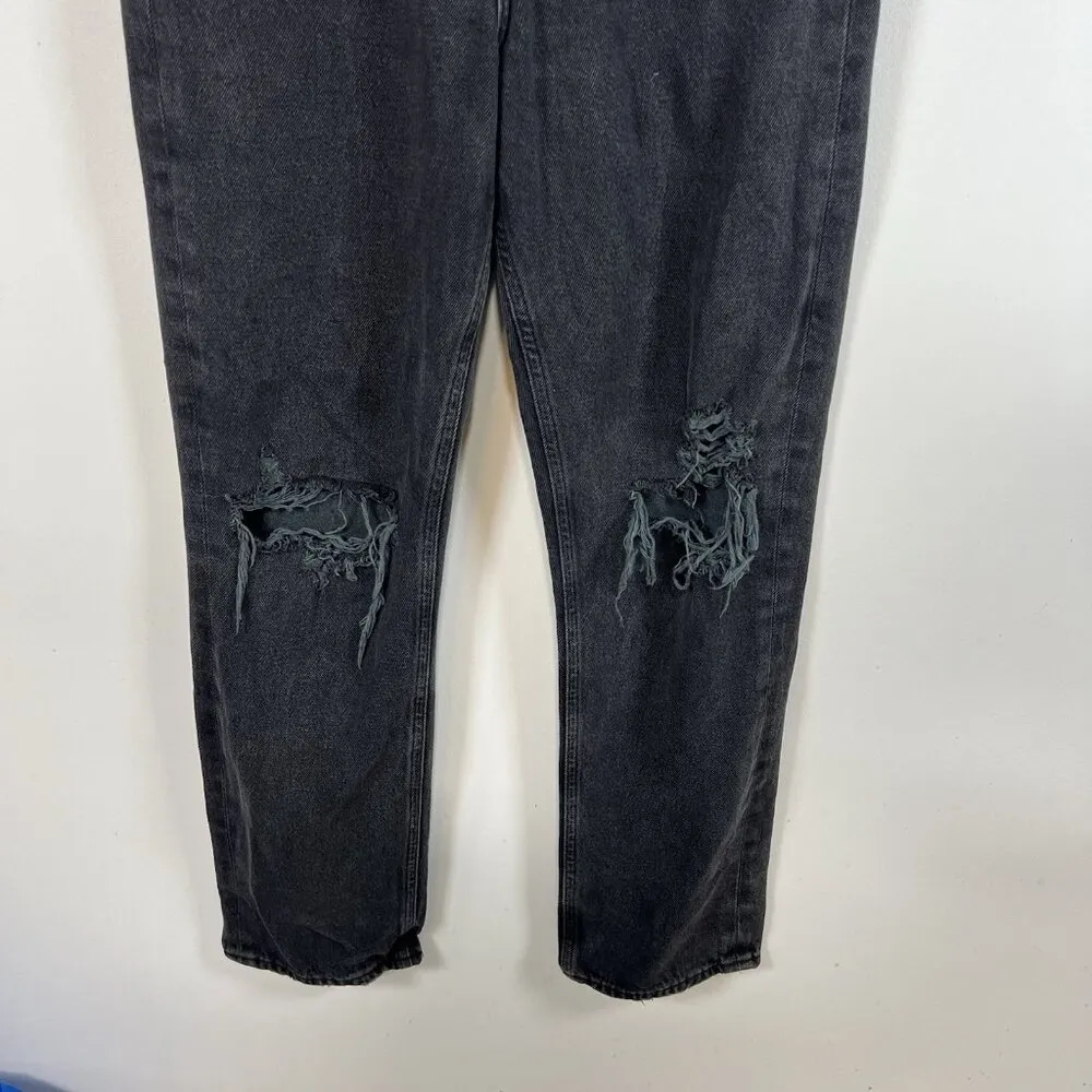 AGOLDE 90s Mid Rise Loose Sz 24 Smokestack Black Women’s Jeans Grunge Distressed - Image 3