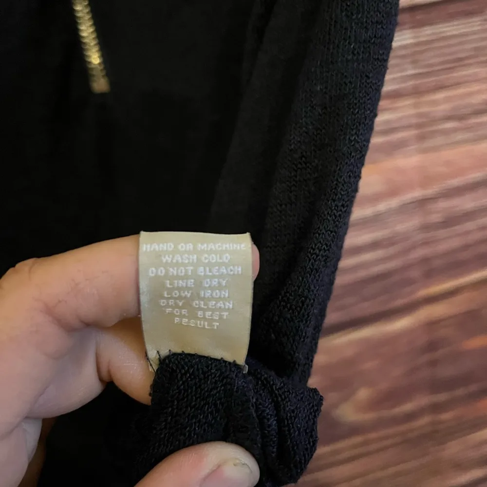 Joan Vass  Studio Dark Blue Zipper Closure Shirt. Size Large. - Image 6