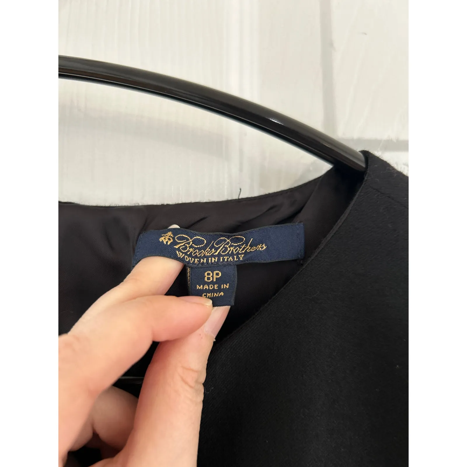 Brooks Brothers Black Short Sleeve Scoop Neck Tapered Sheath Dress - Image 4